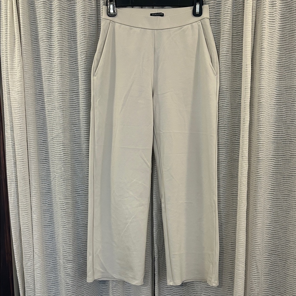 Eileen Fisher Washable Ponte Wide-Leg Pants in “bone” - Picture 9 of 14